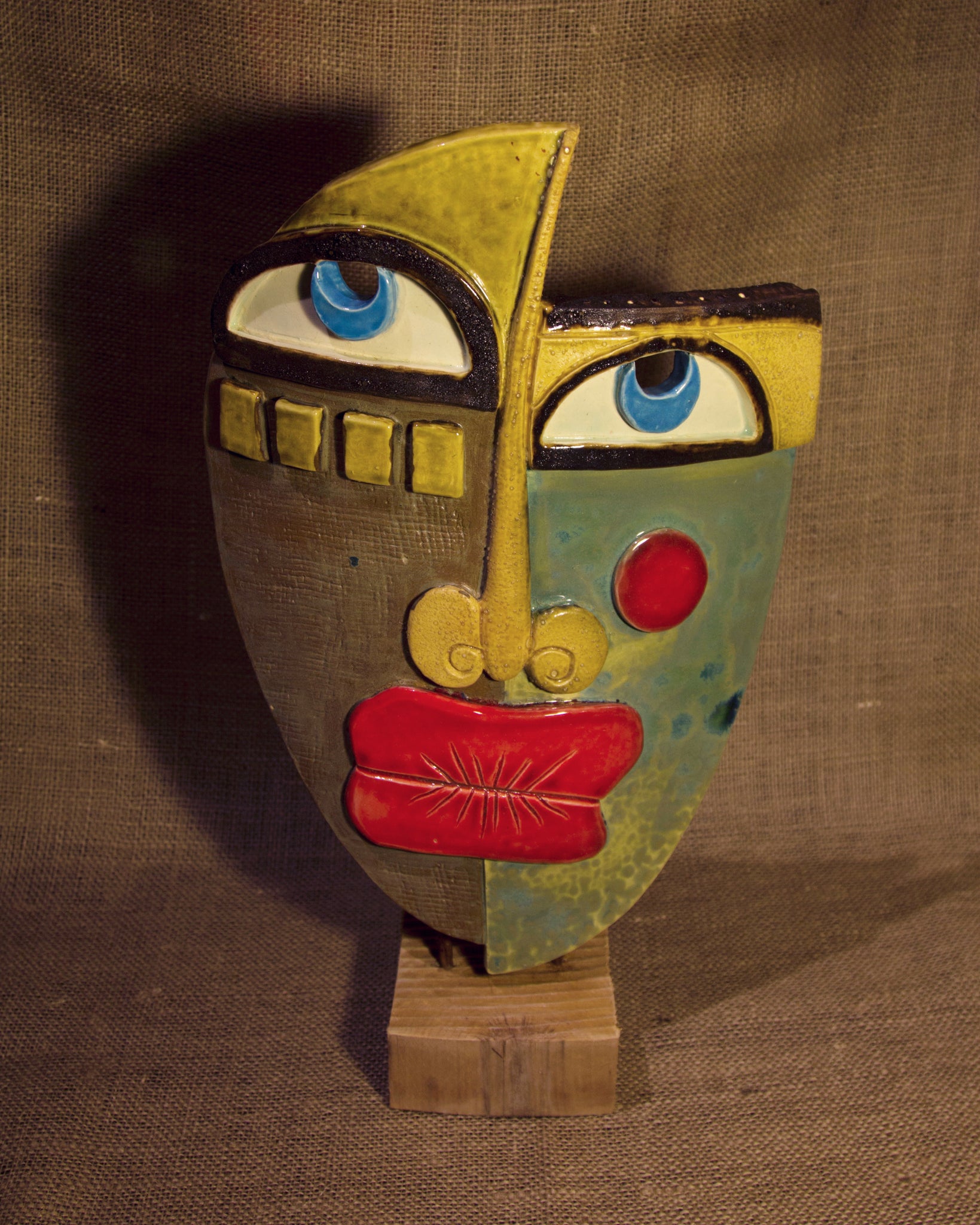 Ceramic Abstract Face - Kufaishi Art